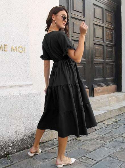 Casual Tiered Midi-Jurk